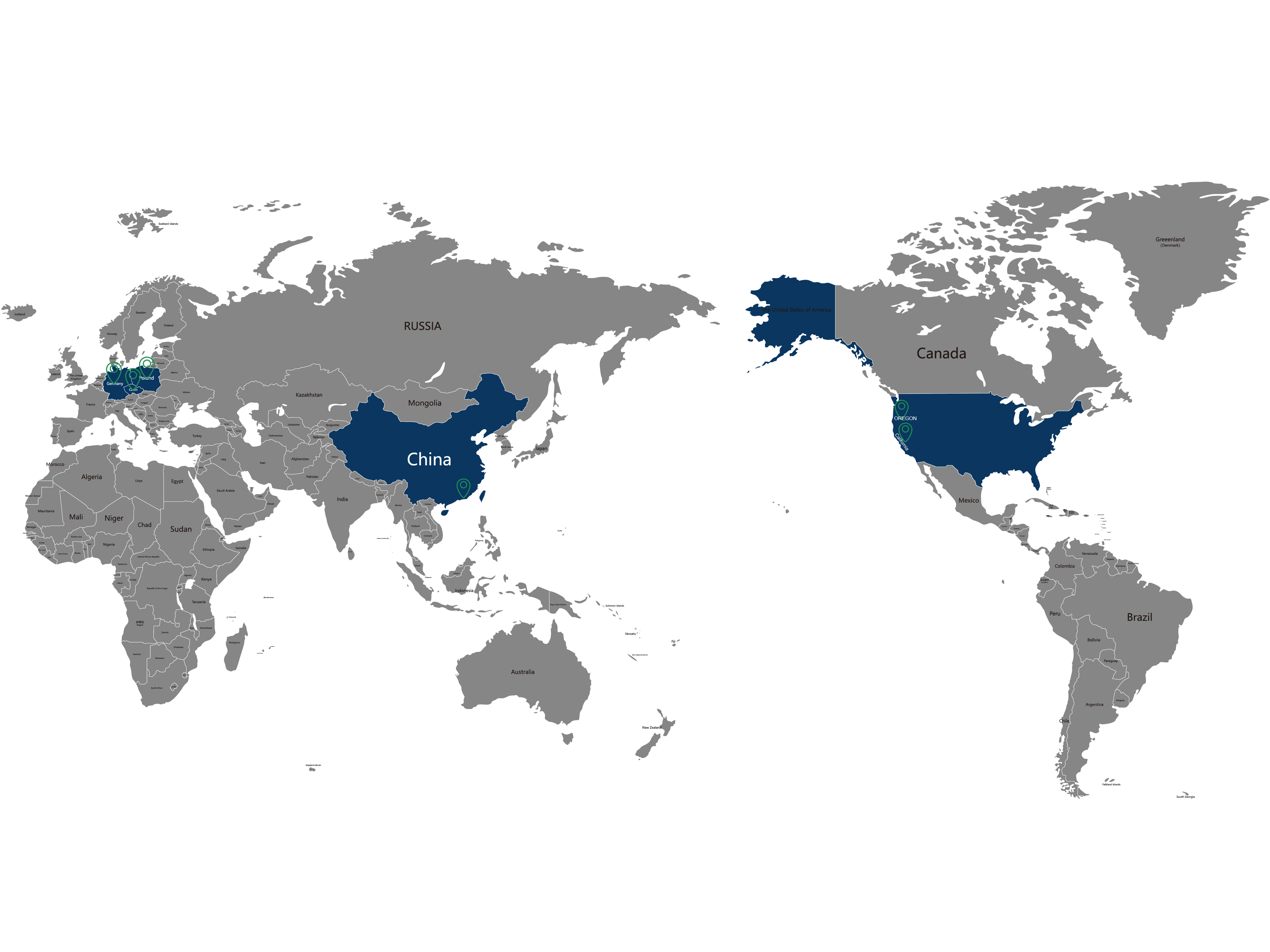 Niederlassung in USA und EU